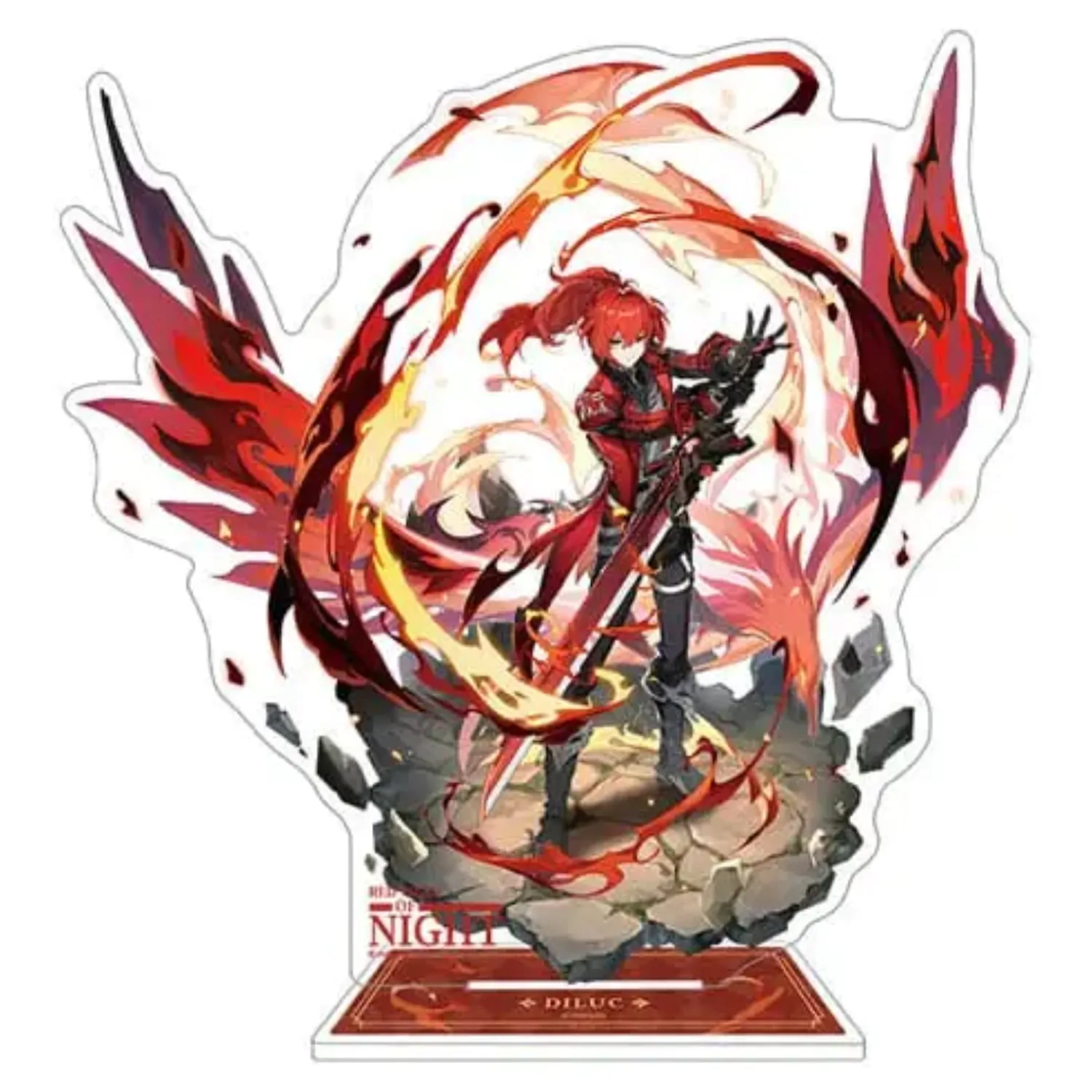 Genshin Impact Acrylic Phone Stand Diluc 17 cm product photo