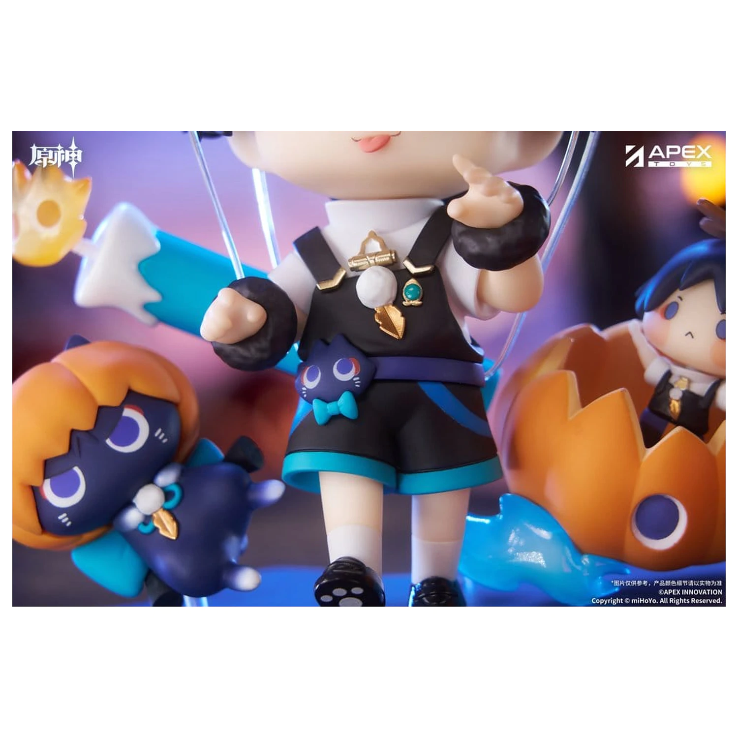 Genshin Impact You Ye Qi Xiang Series Chibi Chara PVC Statue Wanderer 10 cm     product photo