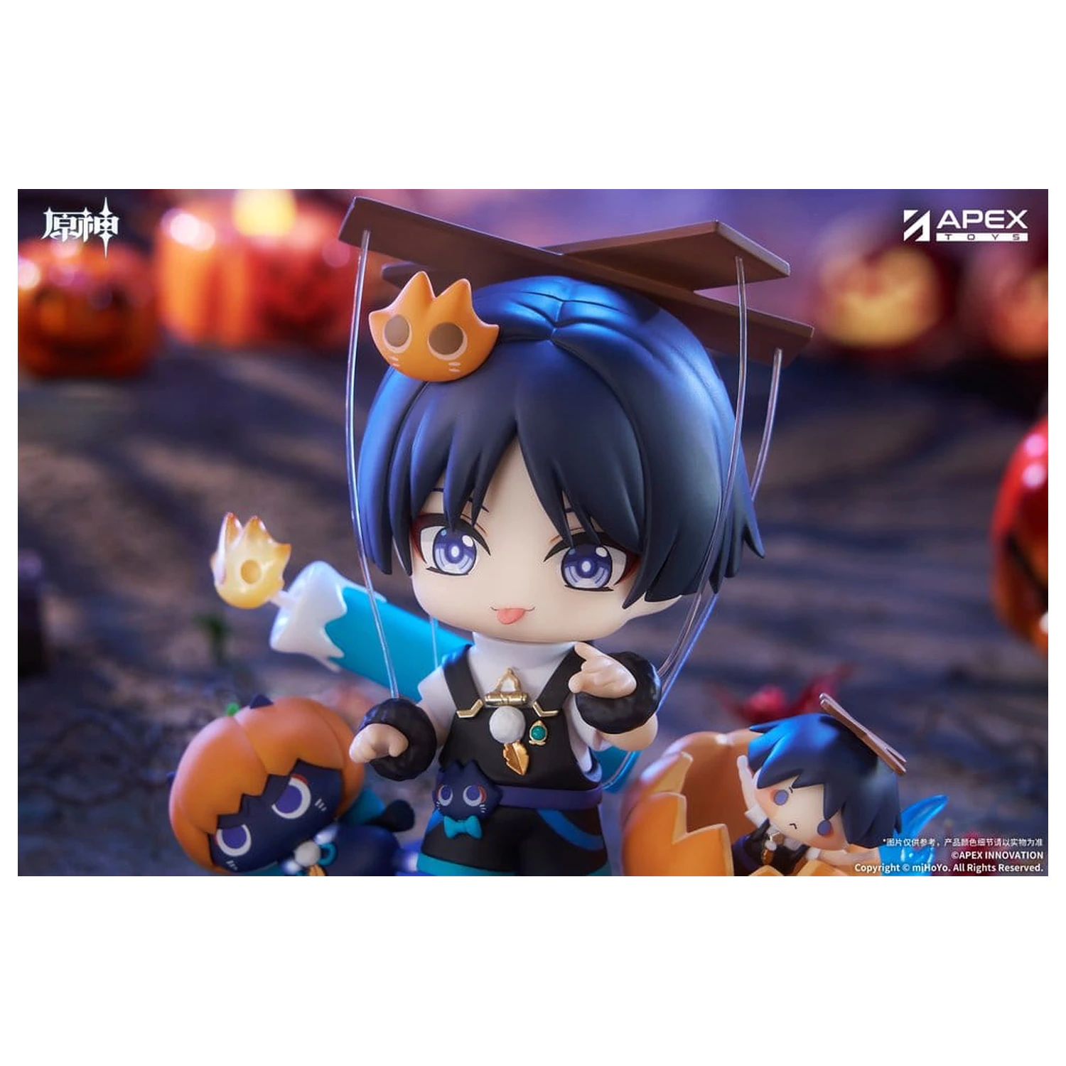 Genshin Impact You Ye Qi Xiang Series Chibi Chara PVC Statue Wanderer 10 cm     product photo
