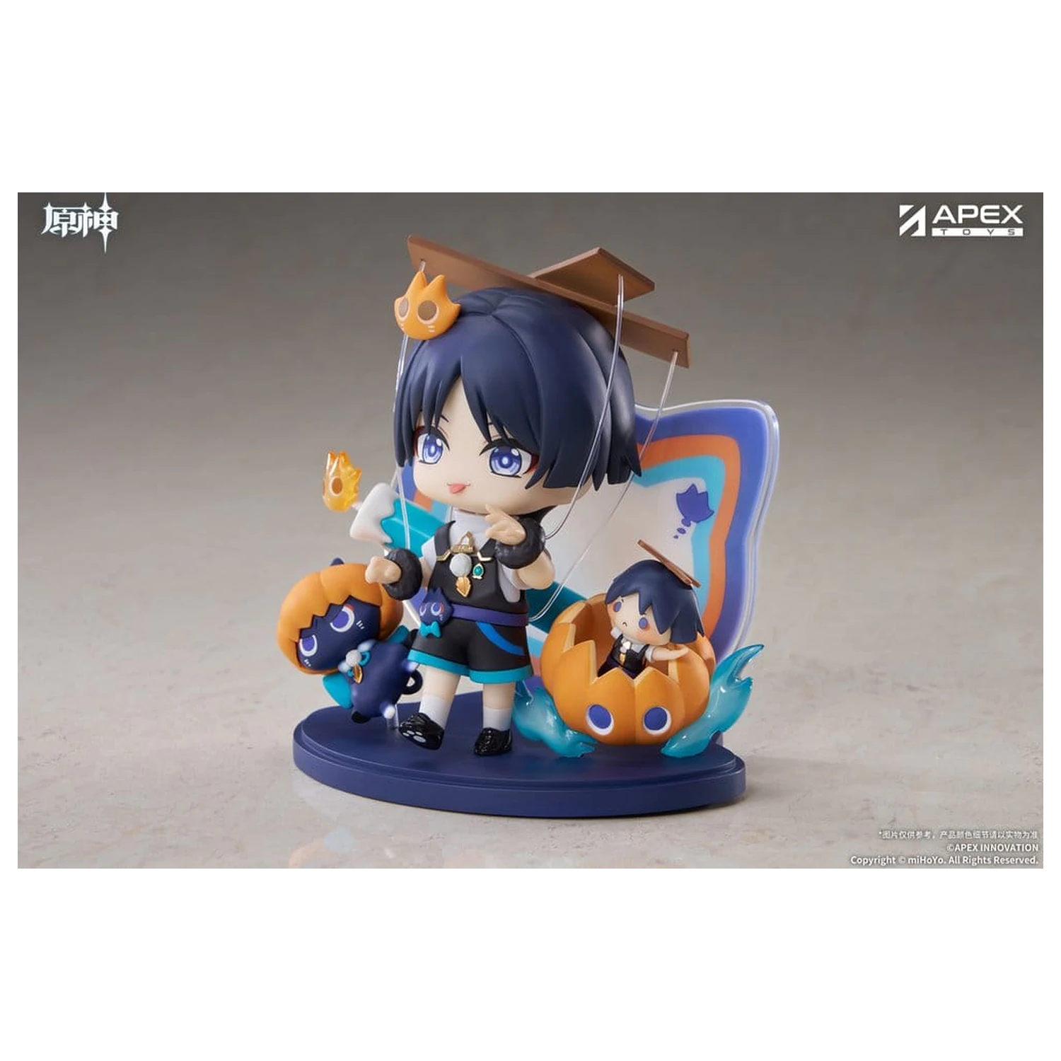 Genshin Impact You Ye Qi Xiang Series Chibi Chara PVC Statue Wanderer 10 cm     product photo