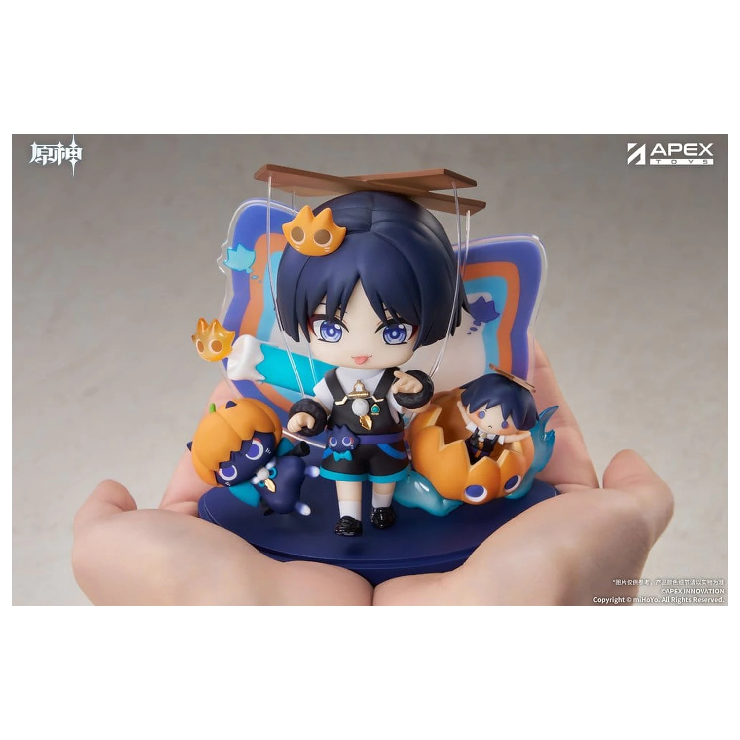 Genshin Impact You Ye Qi Xiang Series Chibi Chara PVC Statue Wanderer 10 cm     product photo