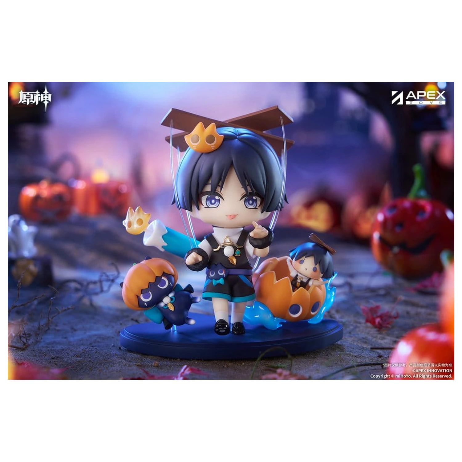 Genshin Impact You Ye Qi Xiang Series Chibi Chara PVC Statue Wanderer 10 cm     product photo