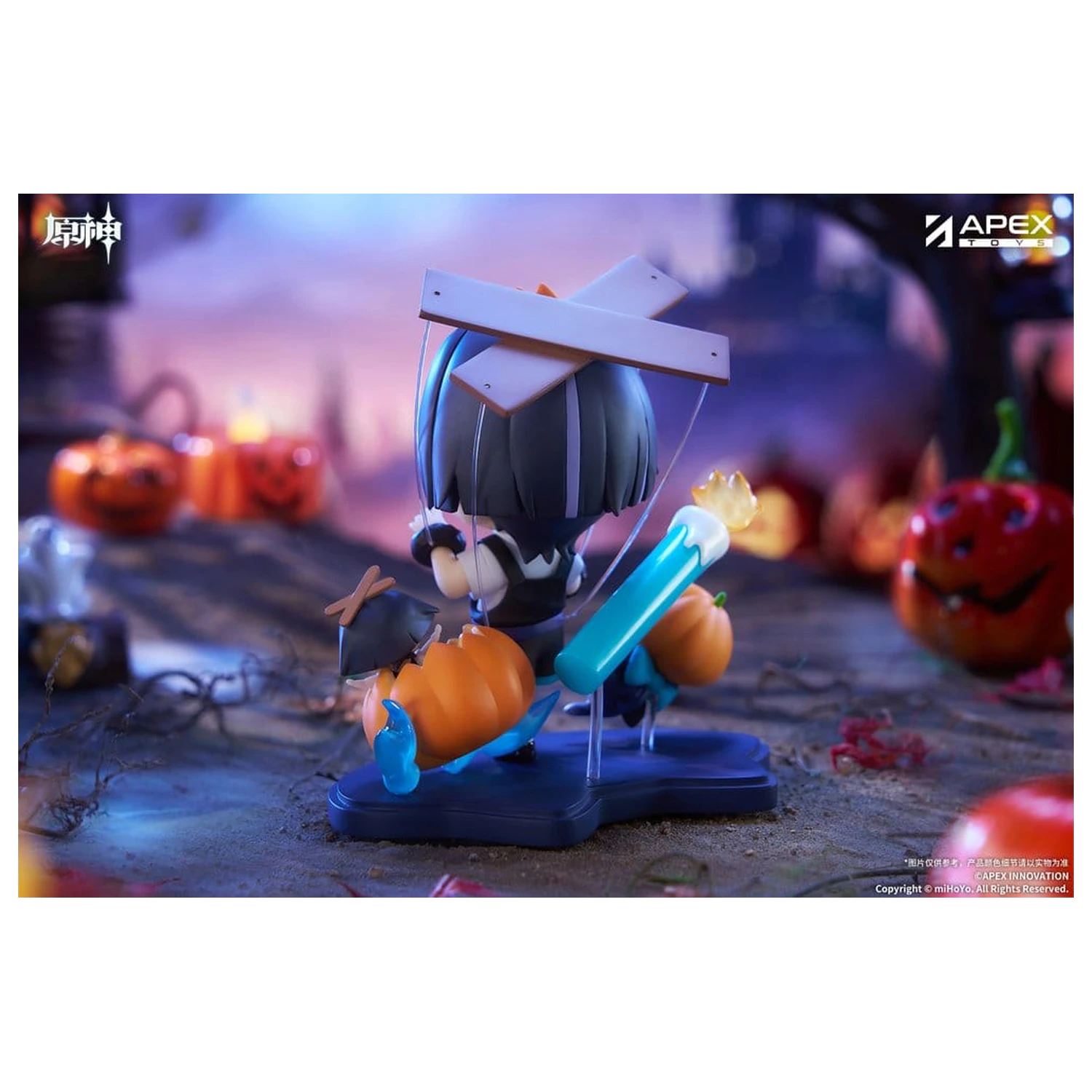 Genshin Impact You Ye Qi Xiang Series Chibi Chara PVC Statue Wanderer 10 cm     product photo