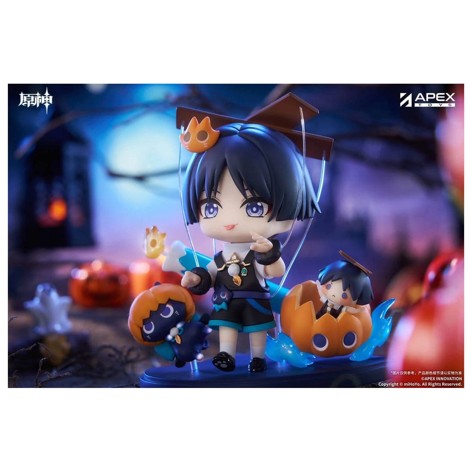 Genshin Impact You Ye Qi Xiang Series Chibi Chara PVC Statue Wanderer 10 cm     product photo