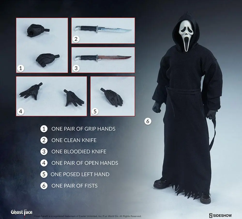 Ghost Face Action Figure 1/6 30 cm product photo