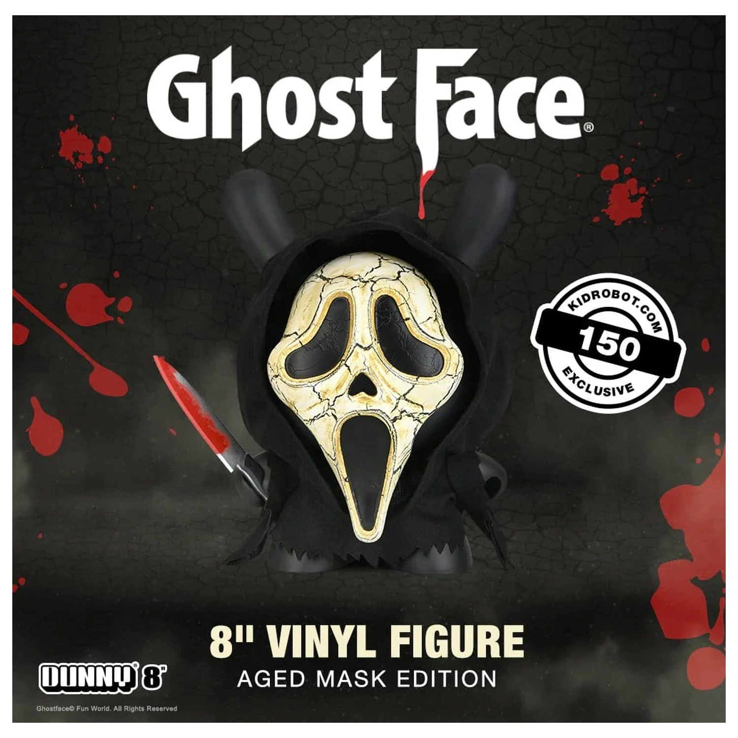 Ghost Face Dunny Art Toy Vinyl Figure Aged Mask Edition 20 cm product photo