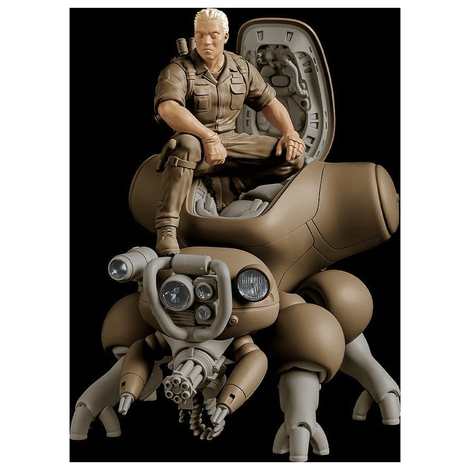 Ghost in the Shell PLAMAX minimum factory Plastic Model Kit Batou with Fuchikoma 8 cm product photo