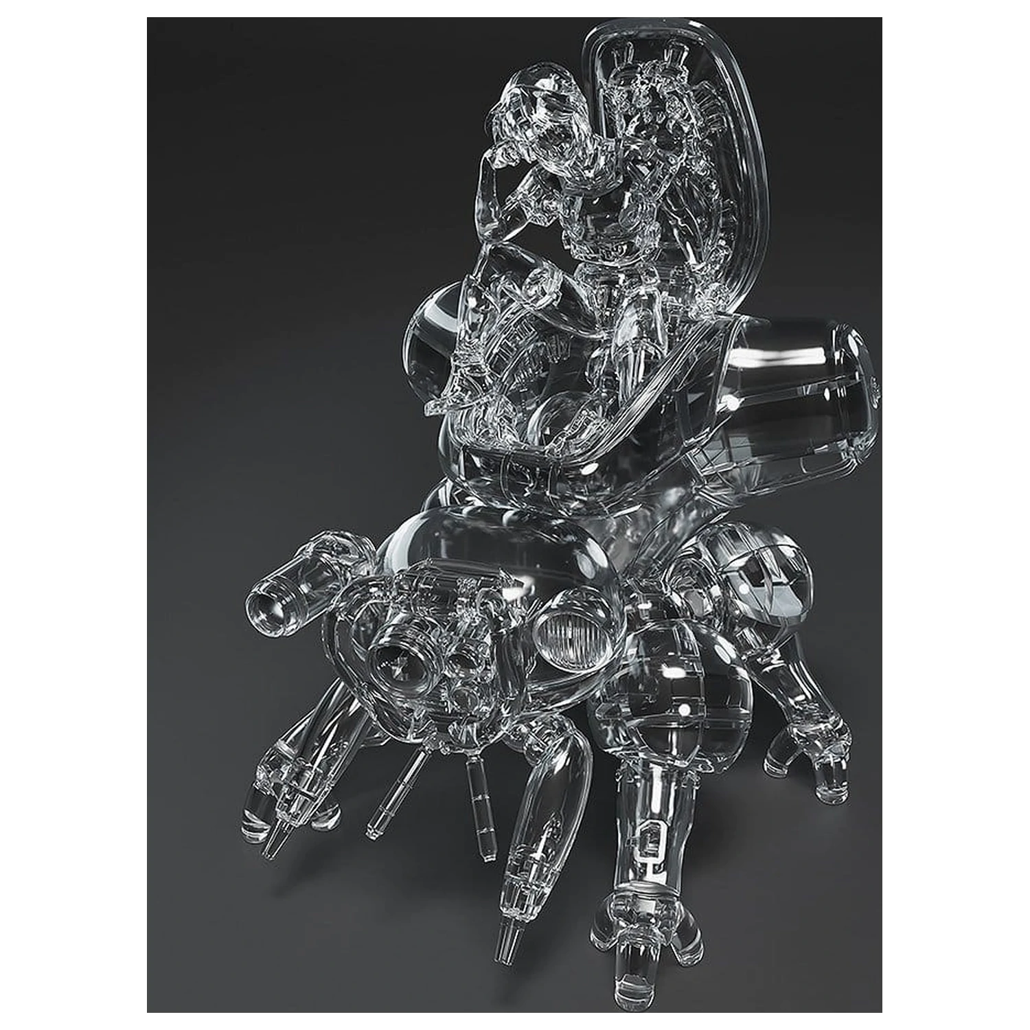 Ghost in the Shell PLAMAX minimum factory Plastic Model Kit Motoko Kusanagi with Fuchikoma: Thermoptic Camouflage Ver. 8 cm product photo