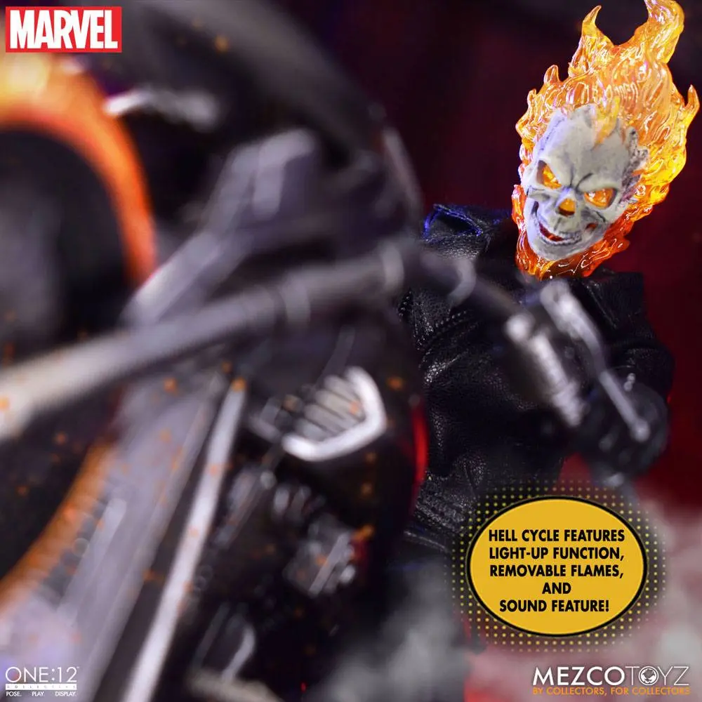 Ghost Rider Action Figure & Vehicle with Sound & Light Up 1/12 Ghost Rider & Hell Cycle termékfotó