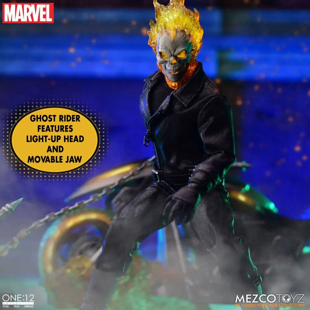 Ghost Rider Action Figure & Vehicle with Sound & Light Up 1/12 Ghost Rider & Hell Cycle termékfotó