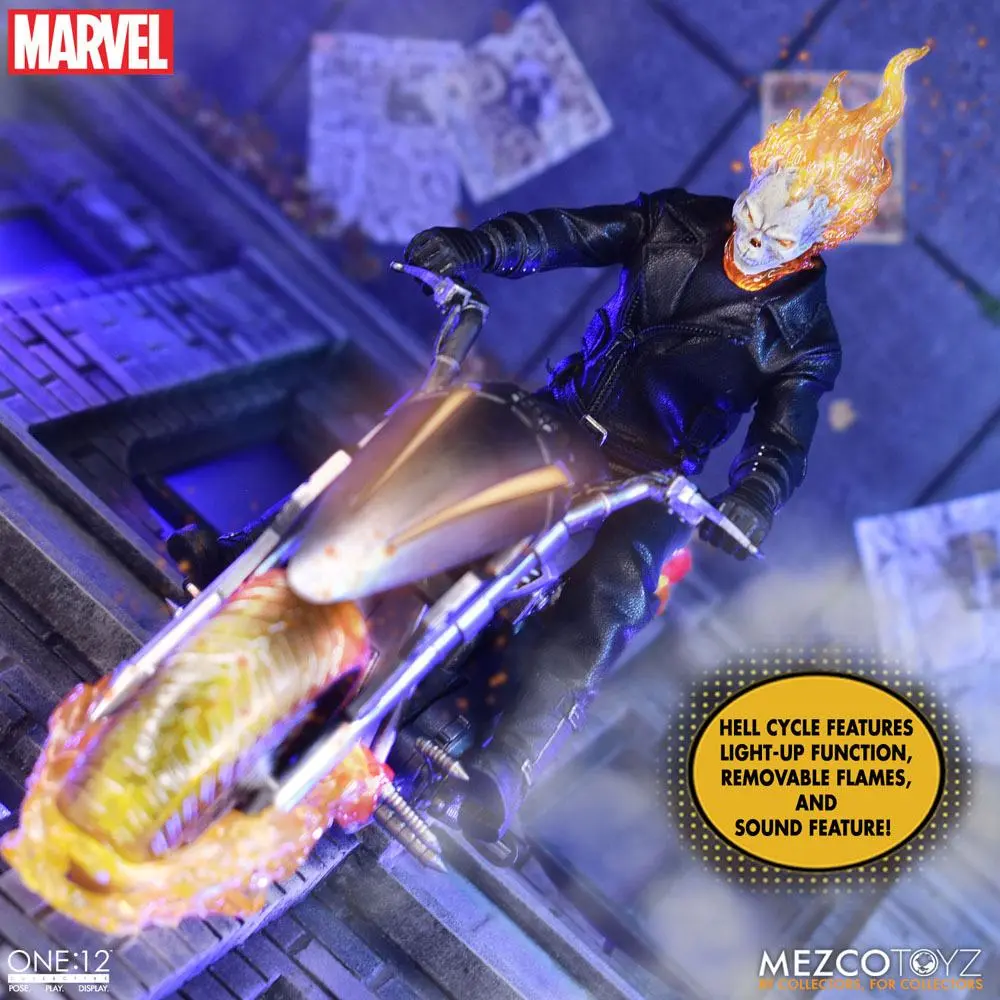 Ghost Rider Action Figure & Vehicle with Sound & Light Up 1/12 Ghost Rider & Hell Cycle termékfotó