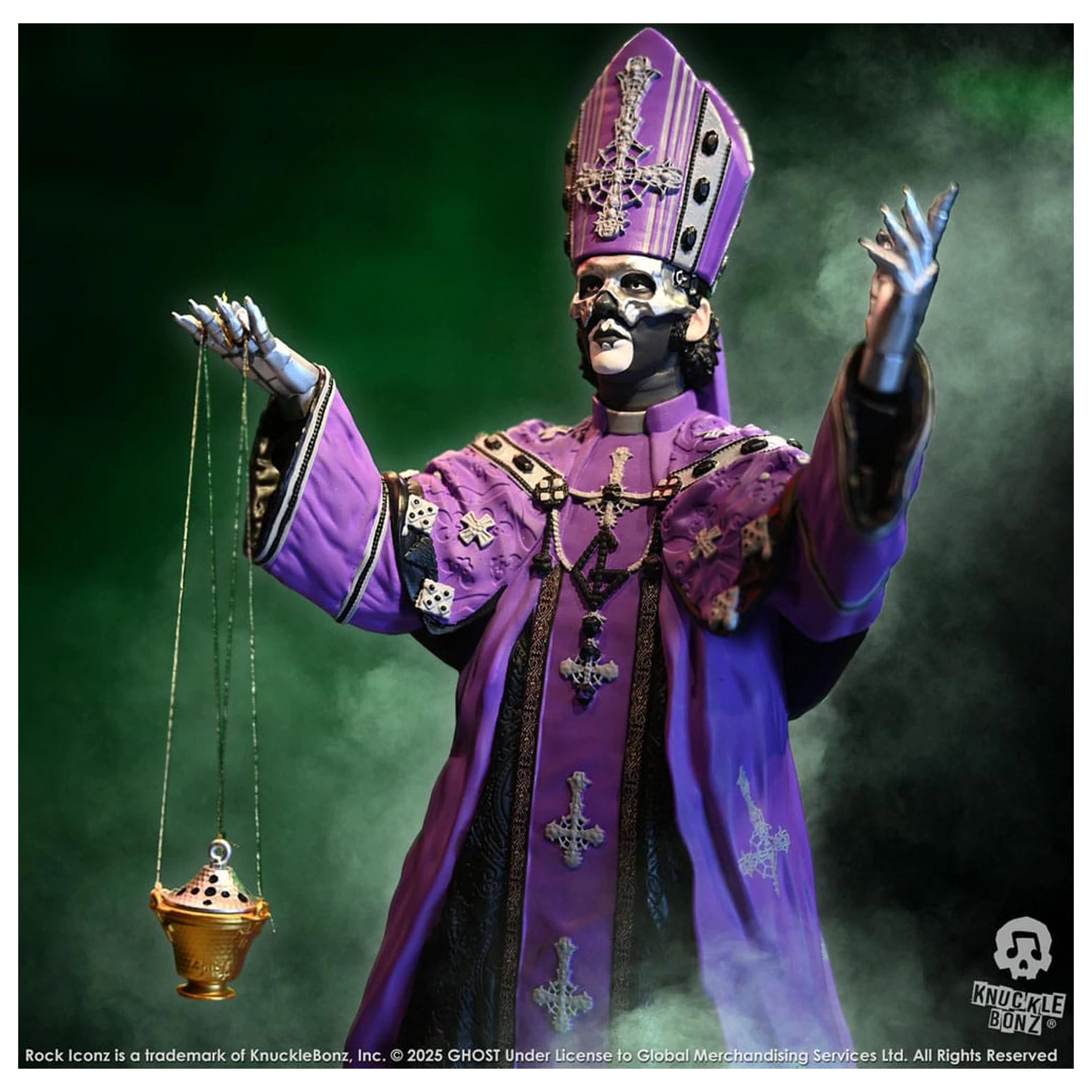 Ghost Rock Iconz Statue Papa V Perpetua Purple Robes 22 cm product photo