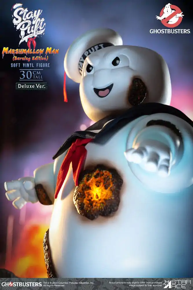 Ghostbusters Soft Vinyl Statue Stay Puft Marshmallow Man Burnign Edition Deluxe Version 30 cm product photo