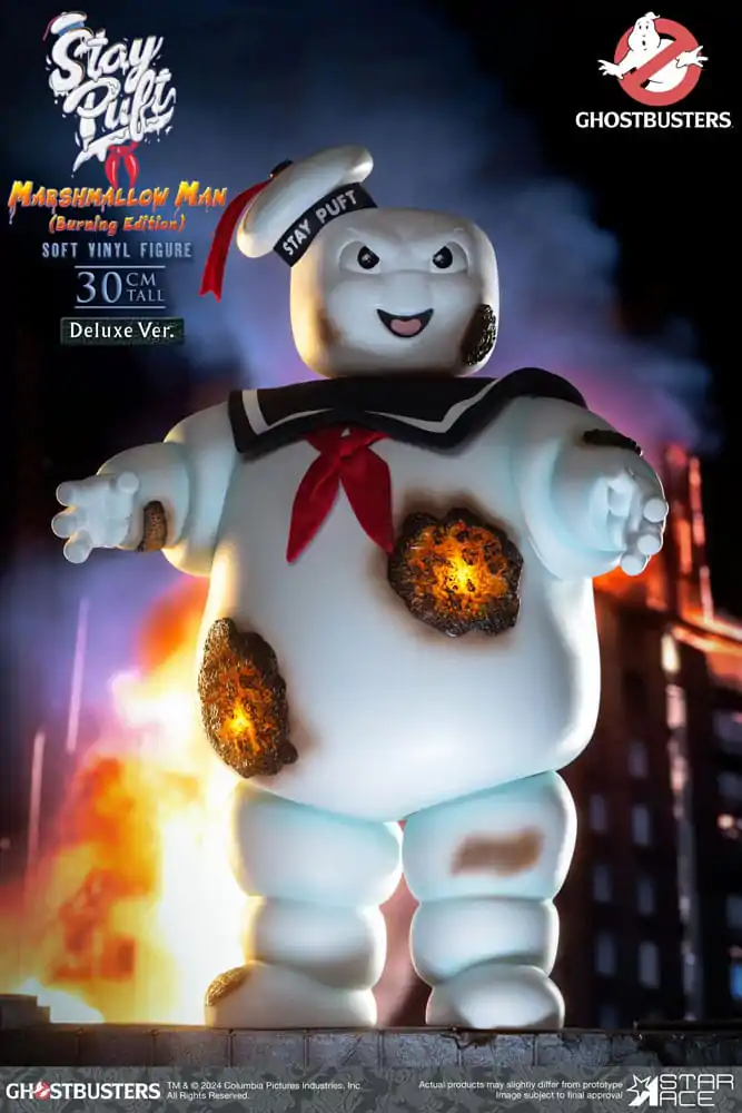 Ghostbusters Soft Vinyl Statue Stay Puft Marshmallow Man Burnign Edition Deluxe Version 30 cm product photo