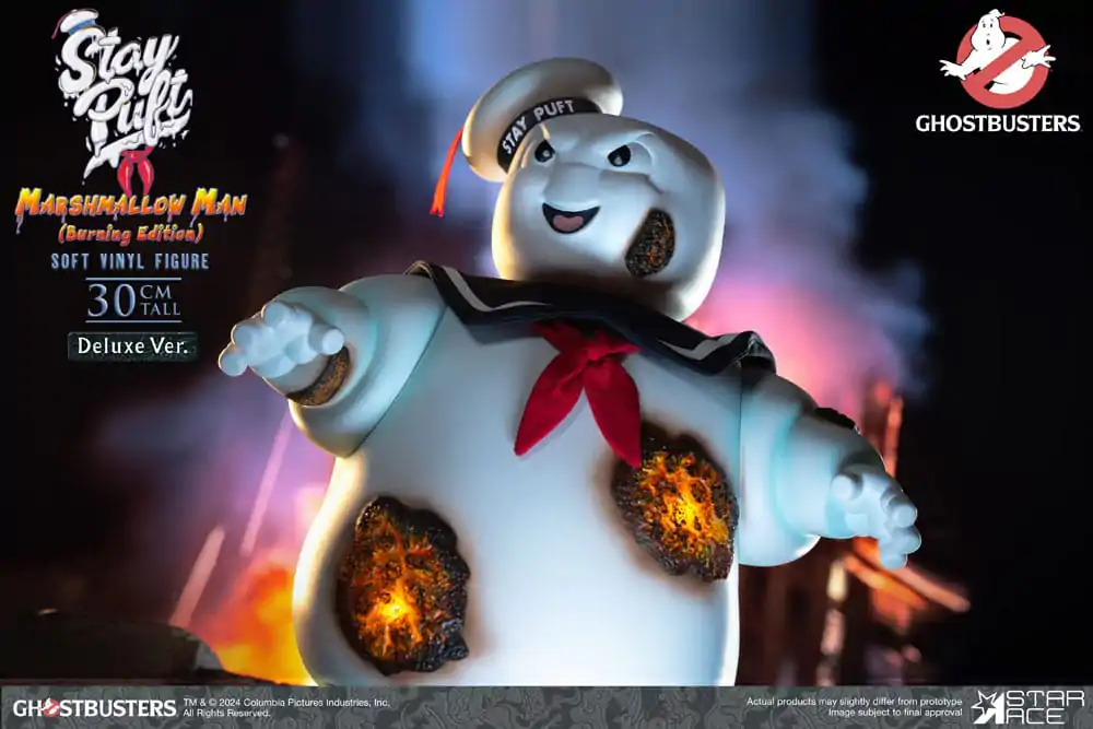 Ghostbusters Soft Vinyl Statue Stay Puft Marshmallow Man Burnign Edition Deluxe Version 30 cm product photo