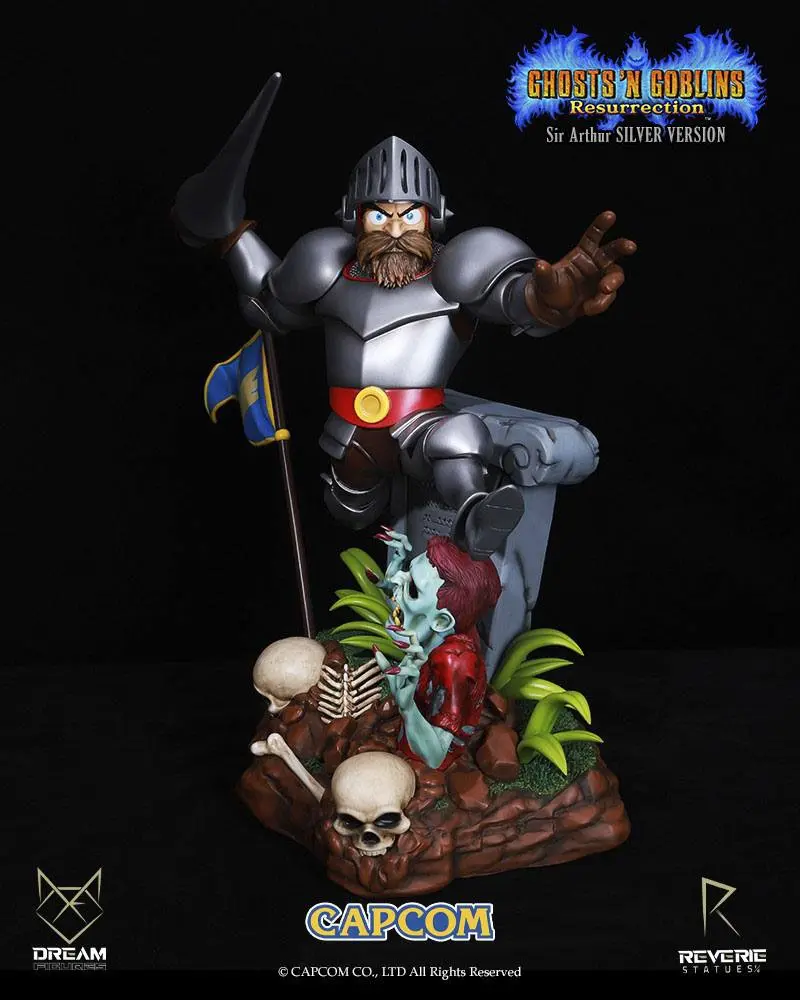 Ghosts 'n Goblins Resurrection Statue 1/6 Sir Arthur Silver Version 44 cm product photo