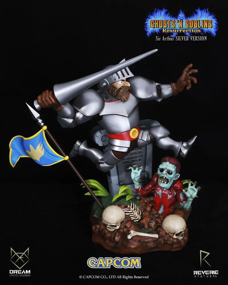 Ghosts 'n Goblins Resurrection Statue 1/6 Sir Arthur Silver Version 44 cm product photo