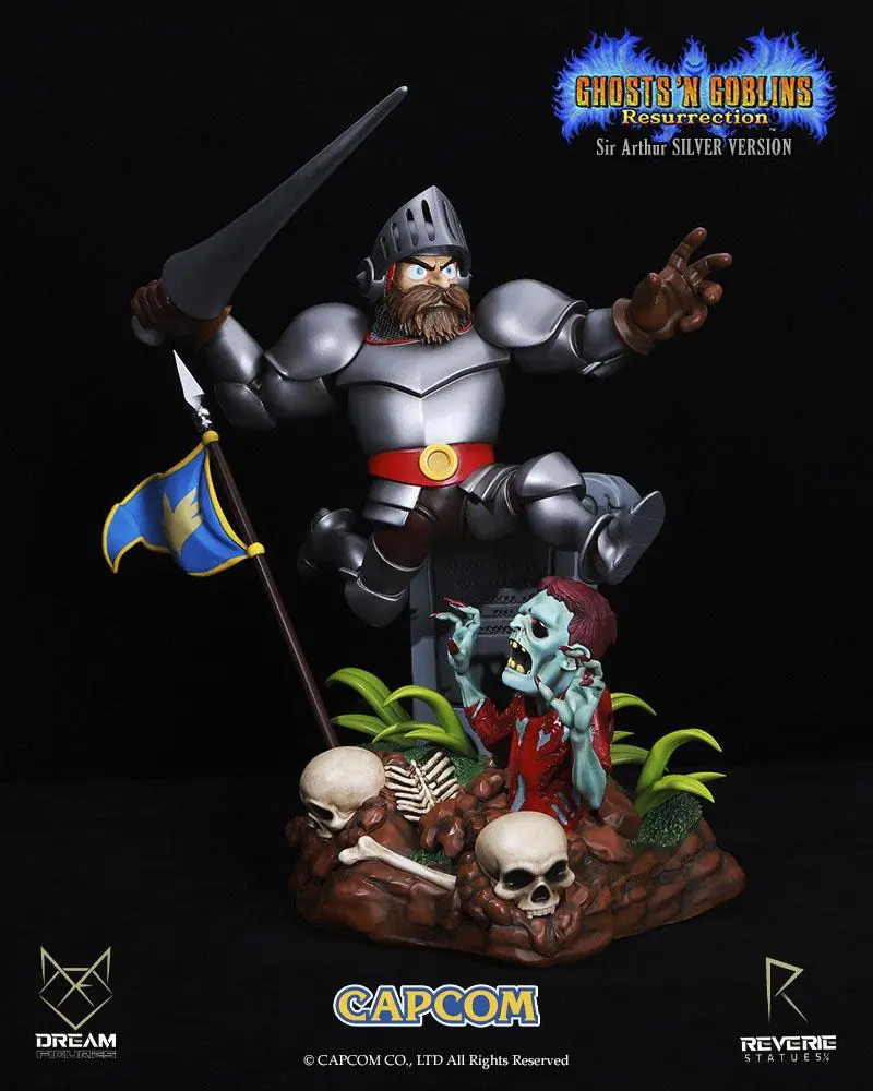 Ghosts 'n Goblins Resurrection Statue 1/6 Sir Arthur Silver Version 44 cm product photo