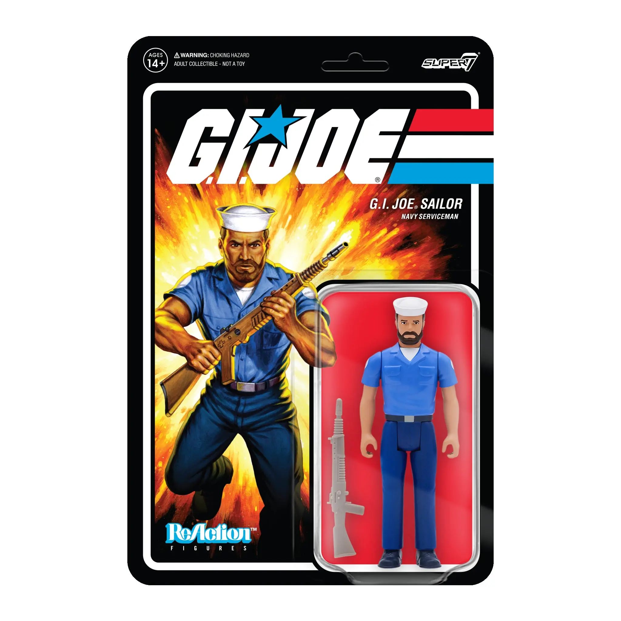 GI Joe ReAction Action Figure Blueshirt Beard (Light Brown) Wave 2 10 cm product photo