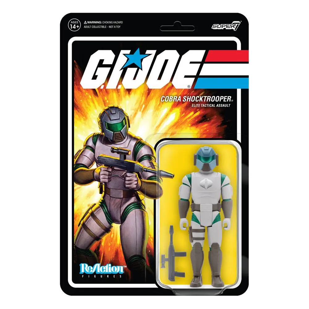 GI Joe ReAction Action Figure Cobra Shocktrooper Officer Rifle A Wave 2 10 cm product photo