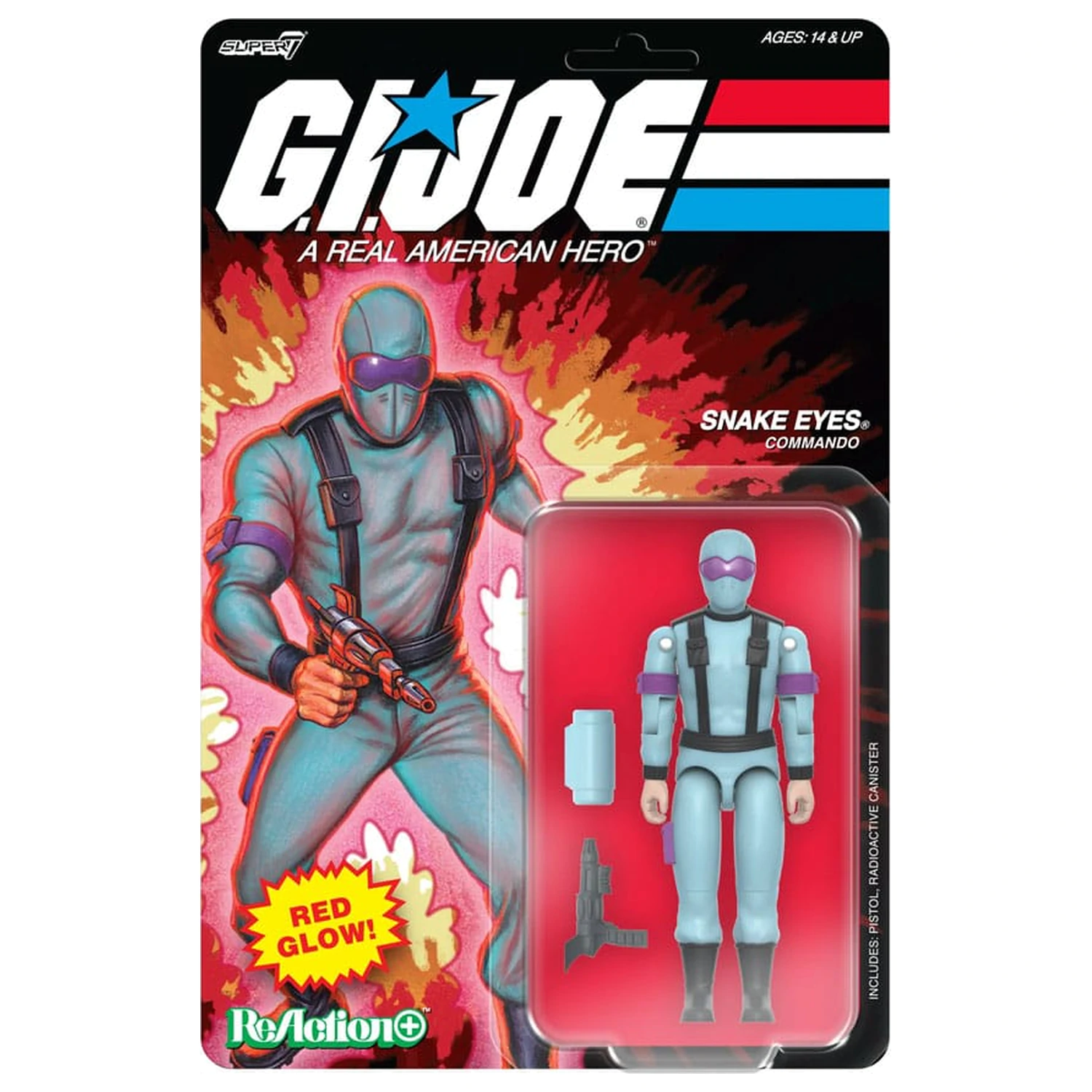 GI Joe ReAction+ Action Figure Wave 06 Snake Eyes (Red Glow, Crystal Poison) 10 cm     product photo