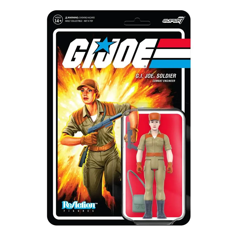GI Joe ReAction Action Figure Wave 3 Female Combat Engineer Bun Hair (Pink) 10 cm product photo