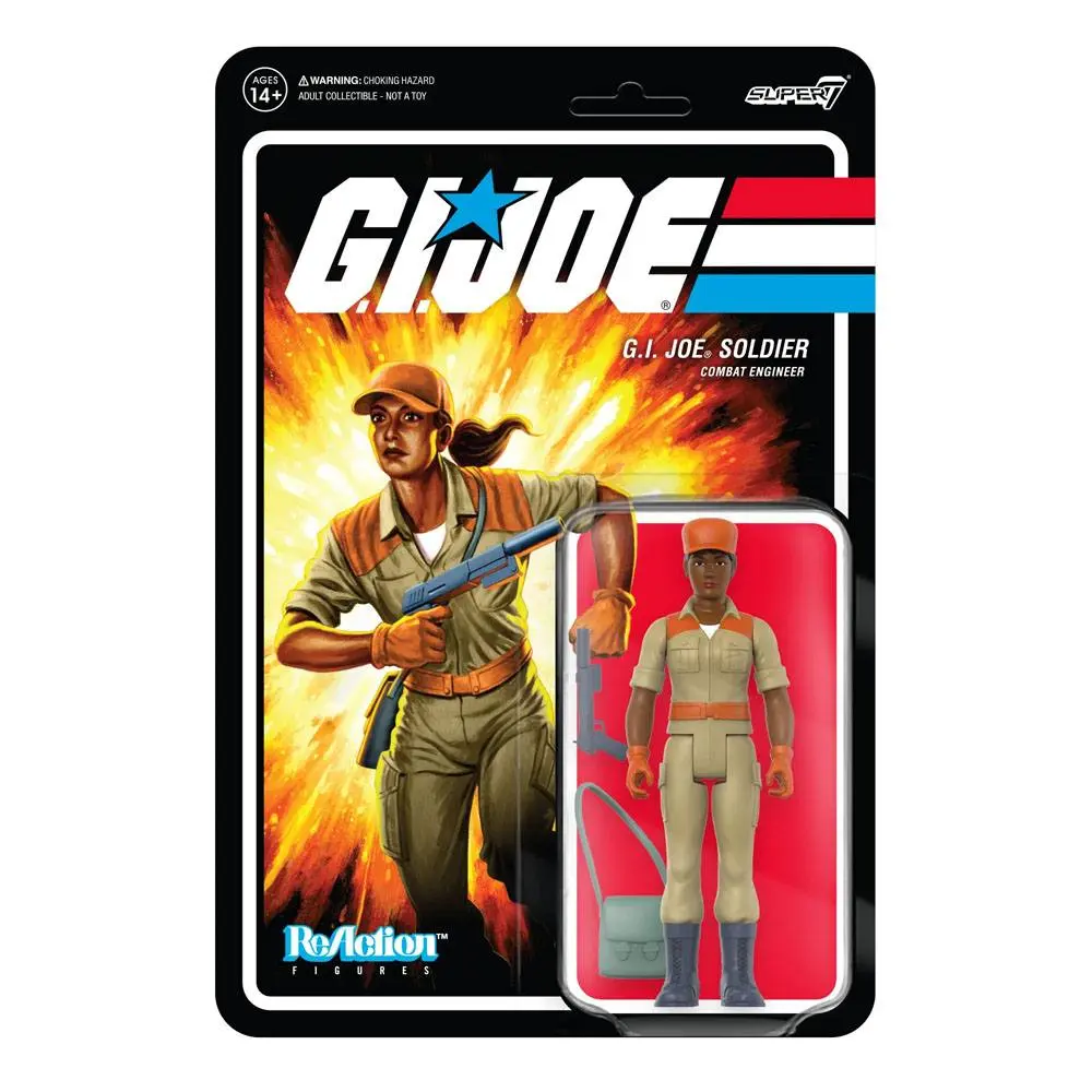 GI Joe ReAction Action Figure Wave 3 Female Combat Engineer Ponytail Hair (Brown) 10 cm product photo