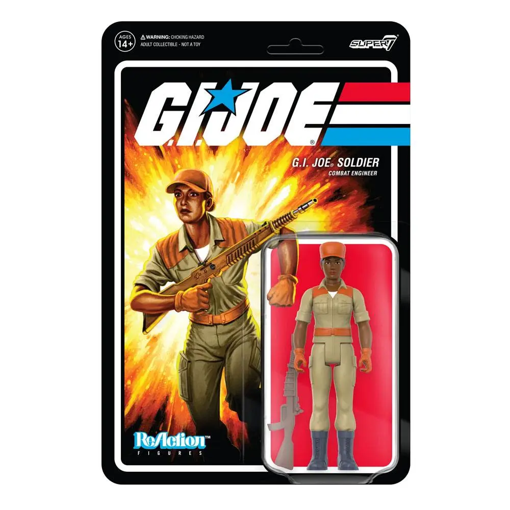 GI Joe ReAction Action Figure Wave 3 Female Combat Engineer Bun Hair (Brown) 10 cm product photo