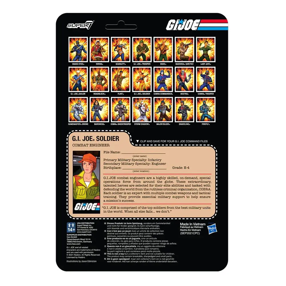 GI Joe ReAction Action Figure Wave 3 Female Combat Engineer Ponytail Hair (Tan) 10 cm product photo