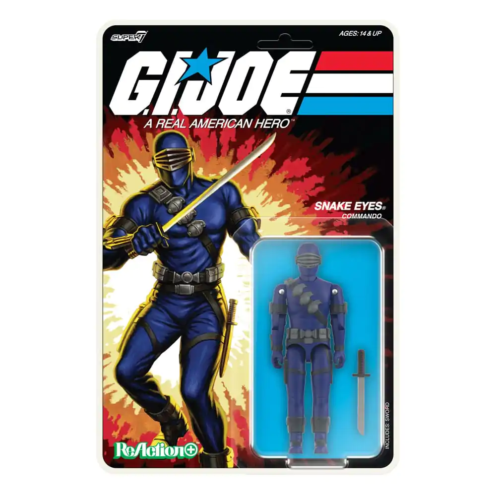 GI Joe ReAction+ Action Figure Wave 3 Snake Eyes (Cartoon) 10 cm product photo