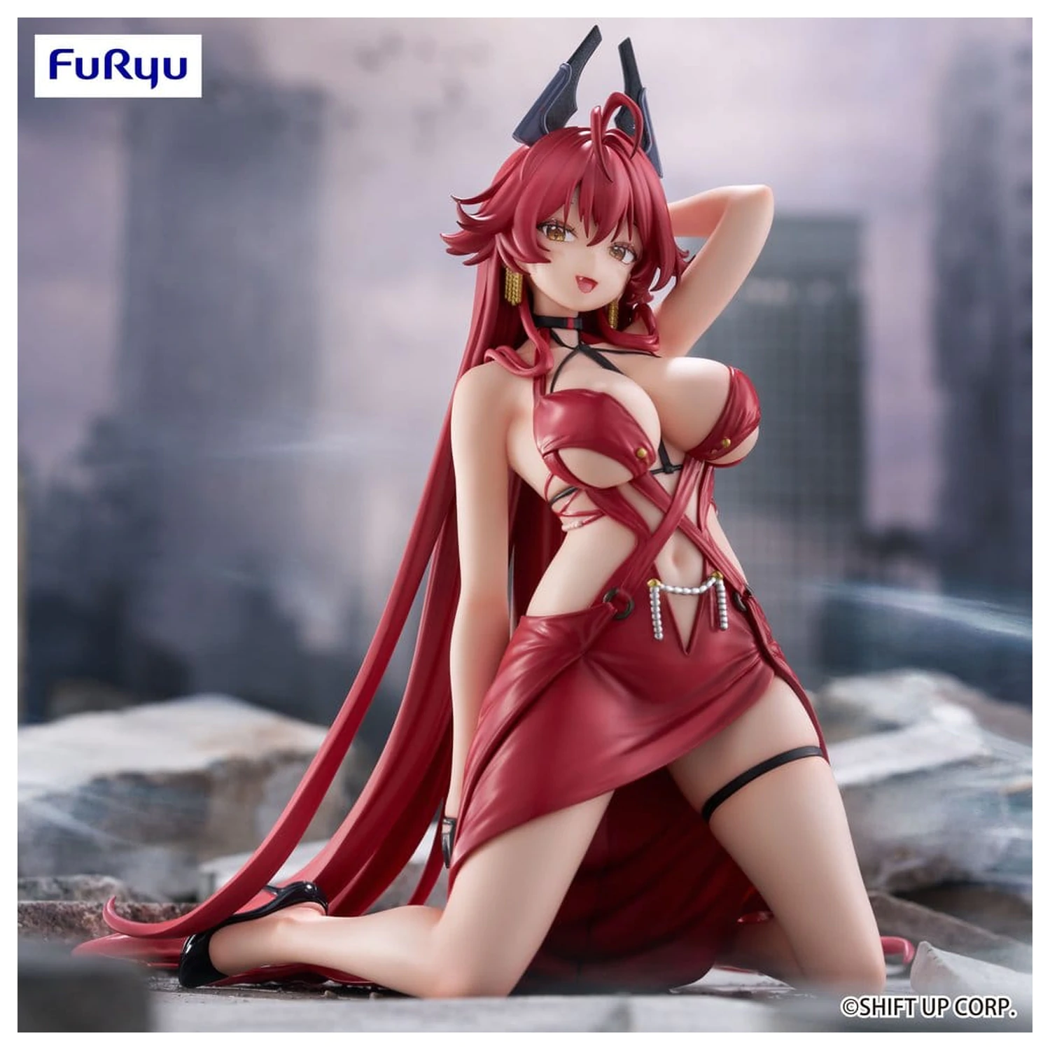 Goddess of Victory: Nikke Noodle Stopper PVC Figure Red Hood: Nonsense Red 14 cm product photo