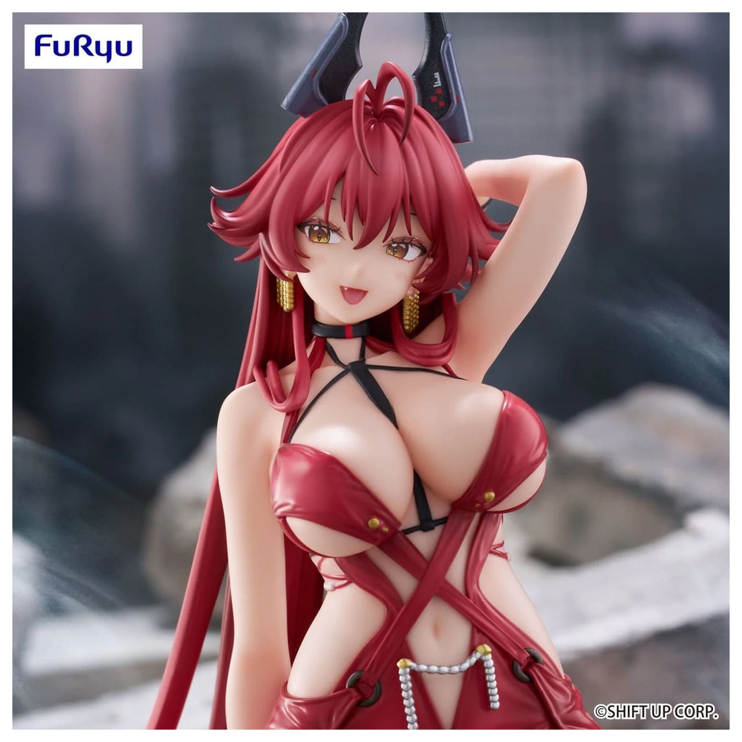 Goddess of Victory: Nikke Noodle Stopper PVC Figure Red Hood: Nonsense Red 14 cm product photo