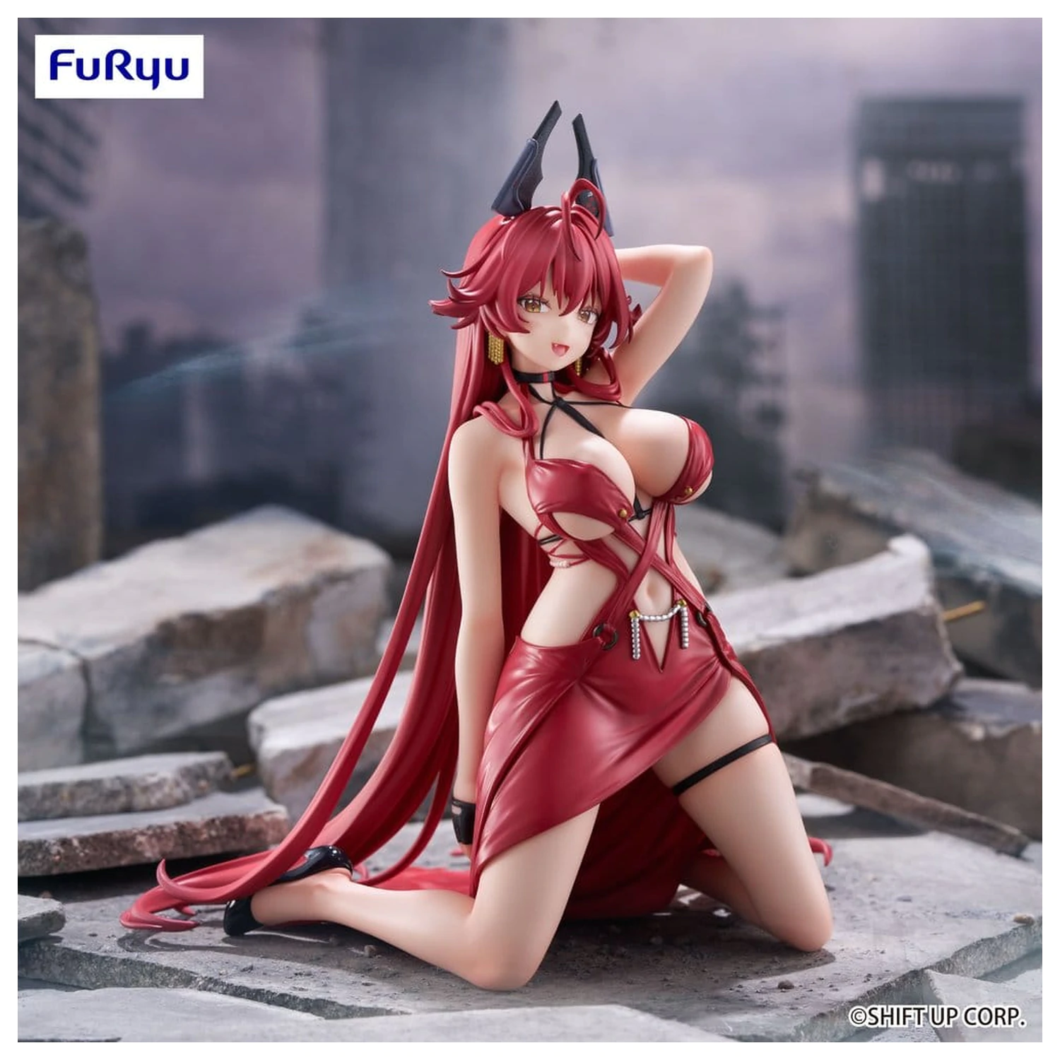 Goddess of Victory: Nikke Noodle Stopper PVC Figure Red Hood: Nonsense Red 14 cm product photo