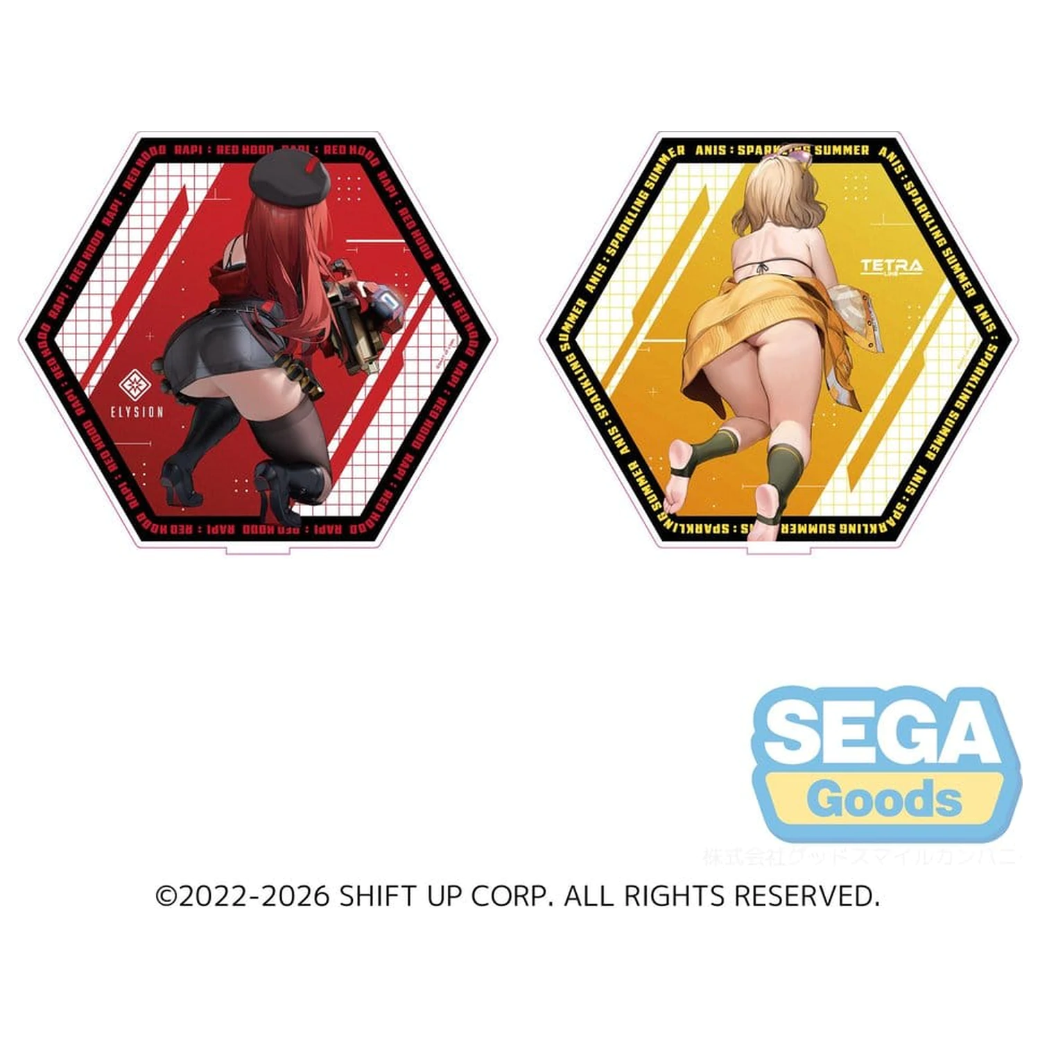 Goddess of Victory: Nikke Acrylic Stand PtZ Double-Sided Rapi: Red Hood/ Anis: Sparkling Summer 25 cm product photo