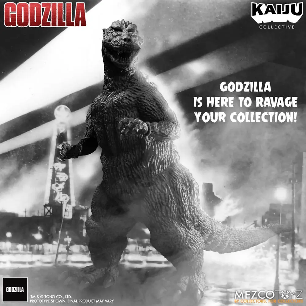 Godzilla (1954) Kaiju Collective Action Figure Godzilla - Black & White Edition 20 cm termékfotó
