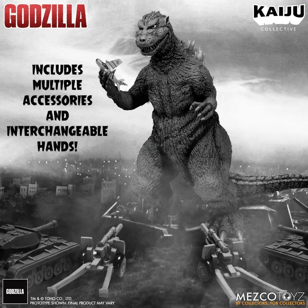 Godzilla (1954) Kaiju Collective Action Figure Godzilla - Black & White Edition 20 cm termékfotó