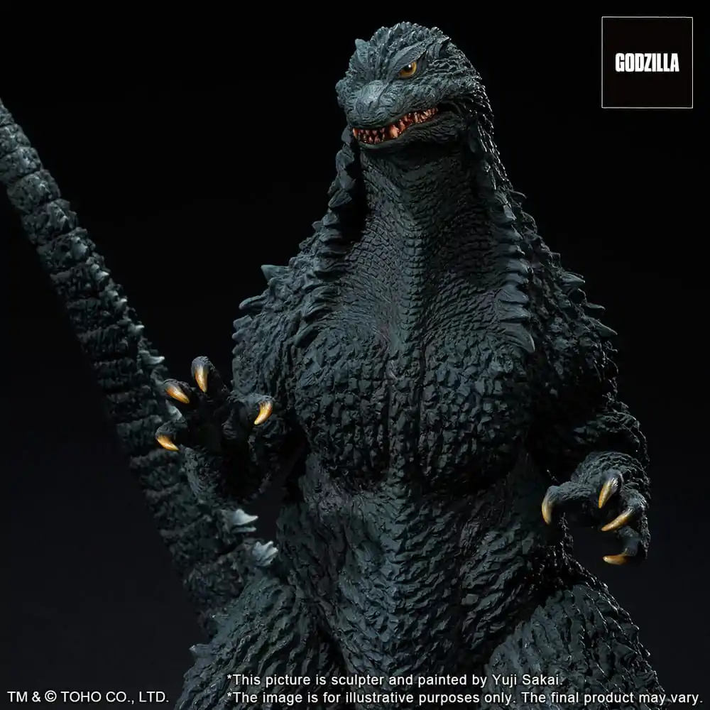 Godzilla against Mechagodzilla 2002 TOHO Yuji Sakai Modeling Collection PVC Statue Godzilla Battle in the Storm 28 cm product photo