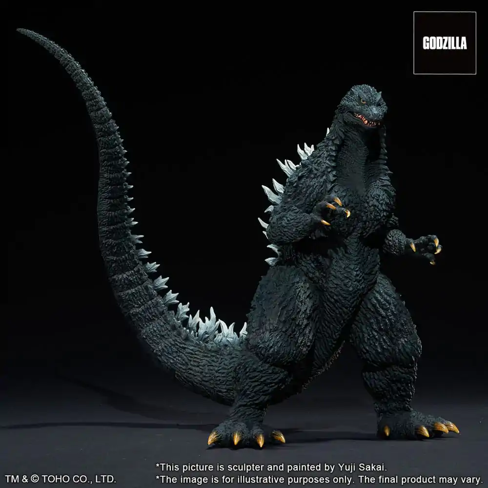Godzilla against Mechagodzilla 2002 TOHO Yuji Sakai Modeling Collection PVC Statue Godzilla Battle in the Storm 28 cm product photo
