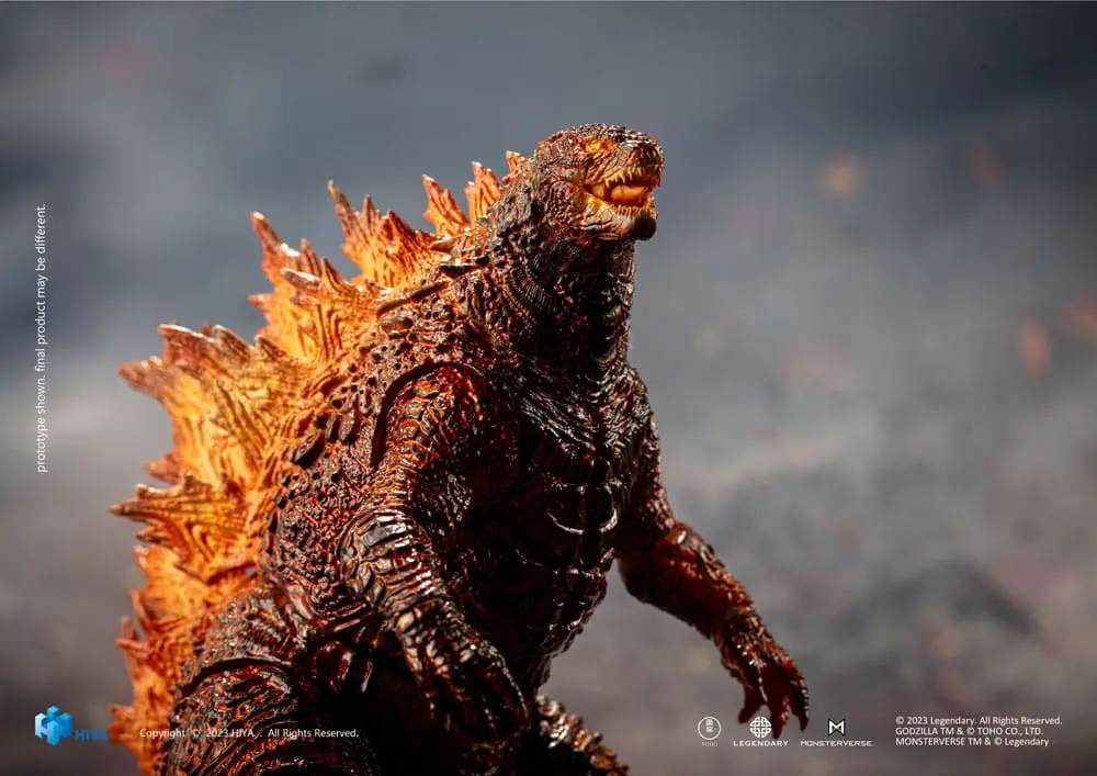Godzilla Exquisite Basic Action Figure Godzilla: King of the Monsters Burning Godzilla 18 cm product photo