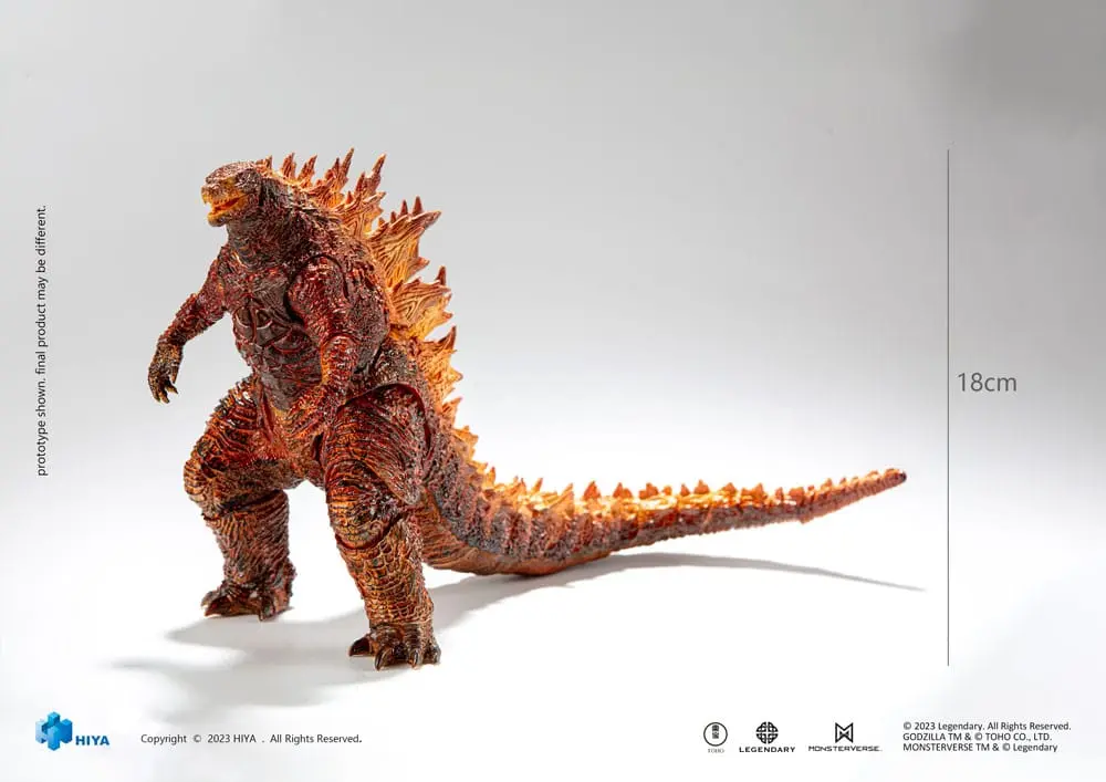 Godzilla Exquisite Basic Action Figure Godzilla: King of the Monsters Burning Godzilla 18 cm product photo
