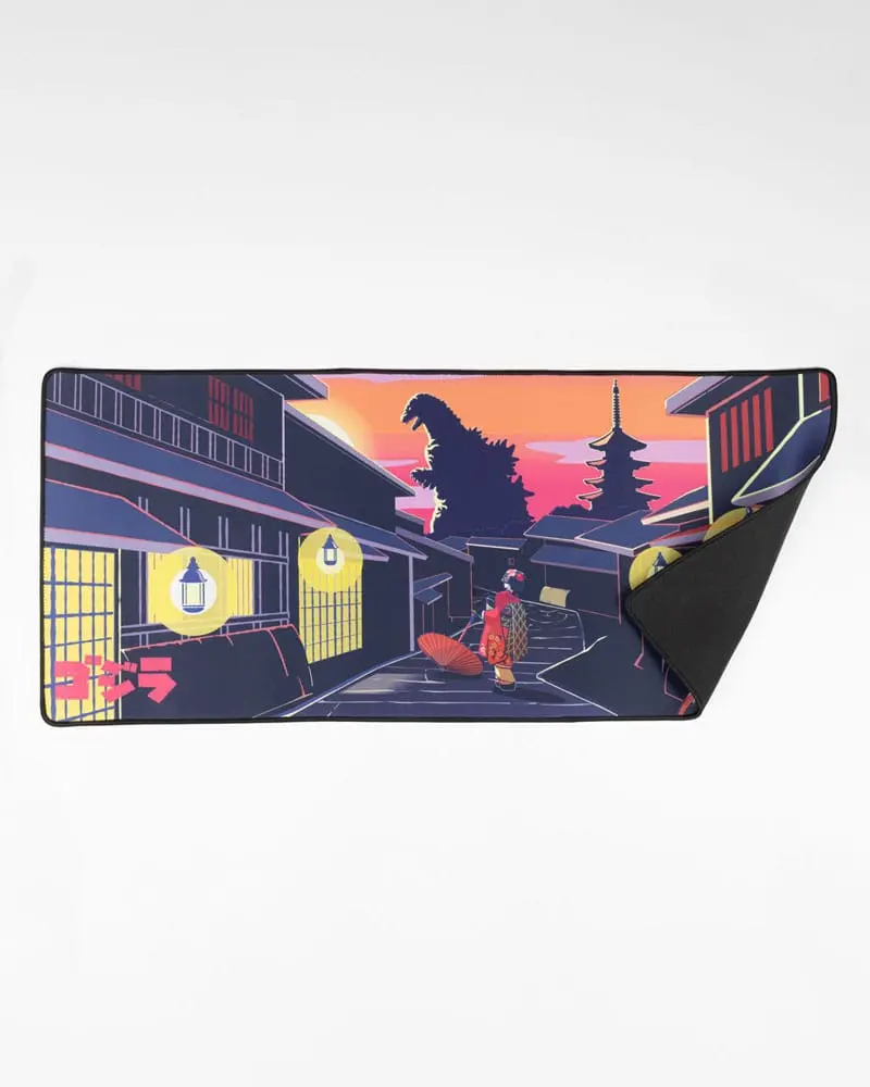 Godzilla Oversized Mousepad Japanese Godzilla Skyline product photo
