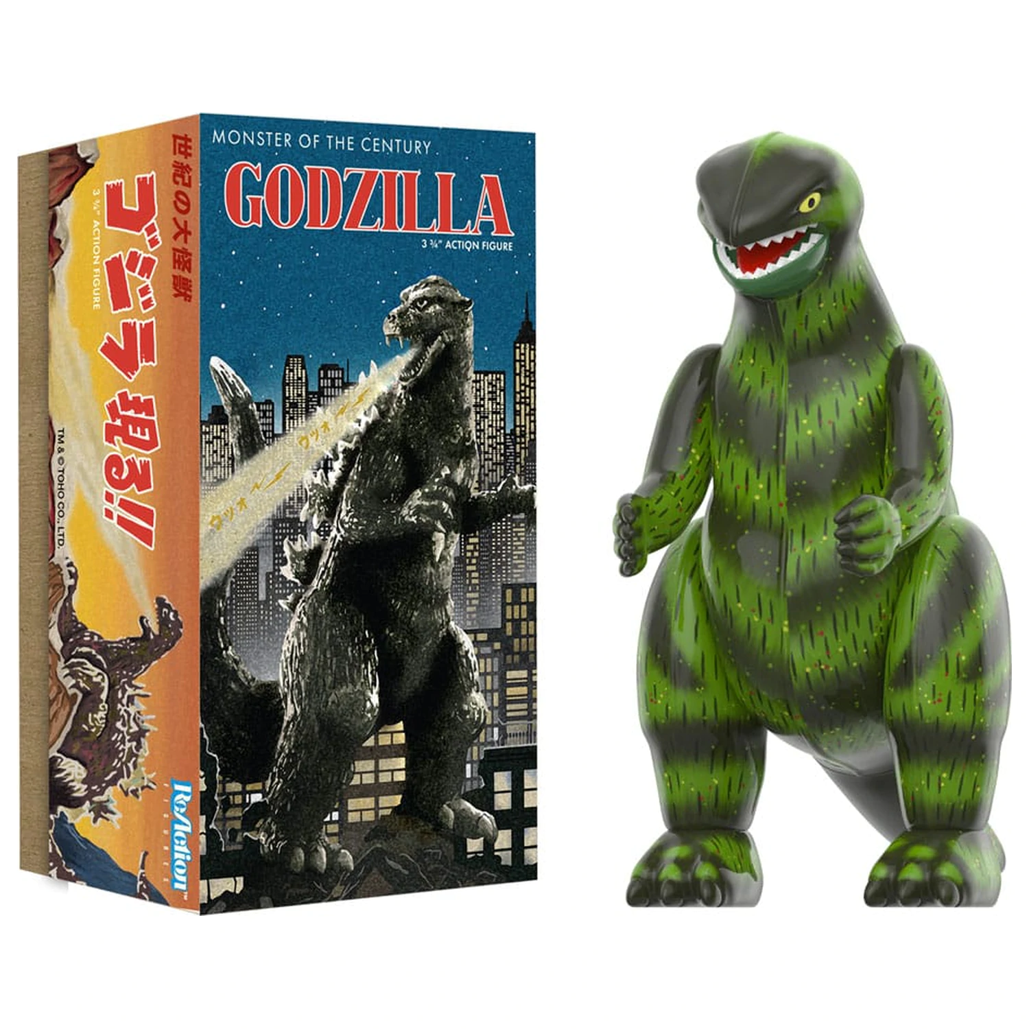 Godzilla Toho ReAction Action Figure Wave 01 (Retro Tin) Godzilla (Marusan Tin) 10 cm product photo