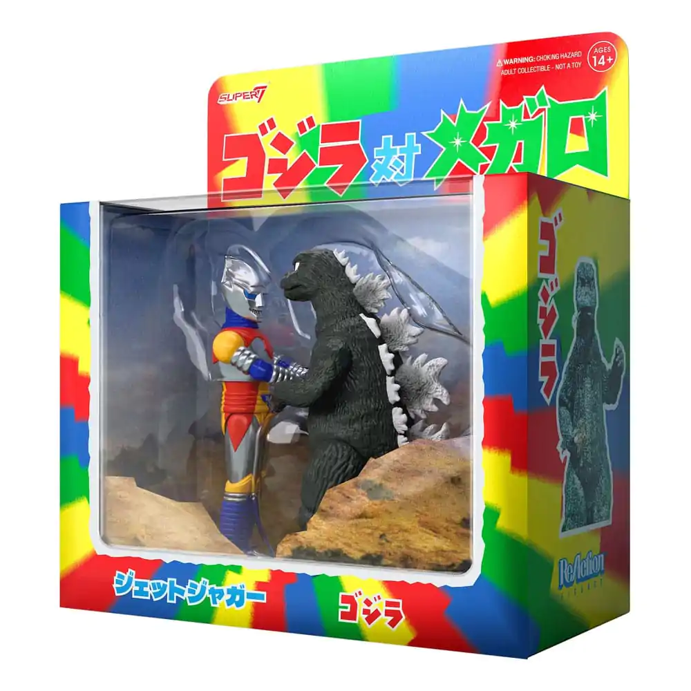 Godzilla Toho ReAction Action Figure 2-Pack Godzilla &amp; Jet Jaguar shaking Hands 10 cm product photo