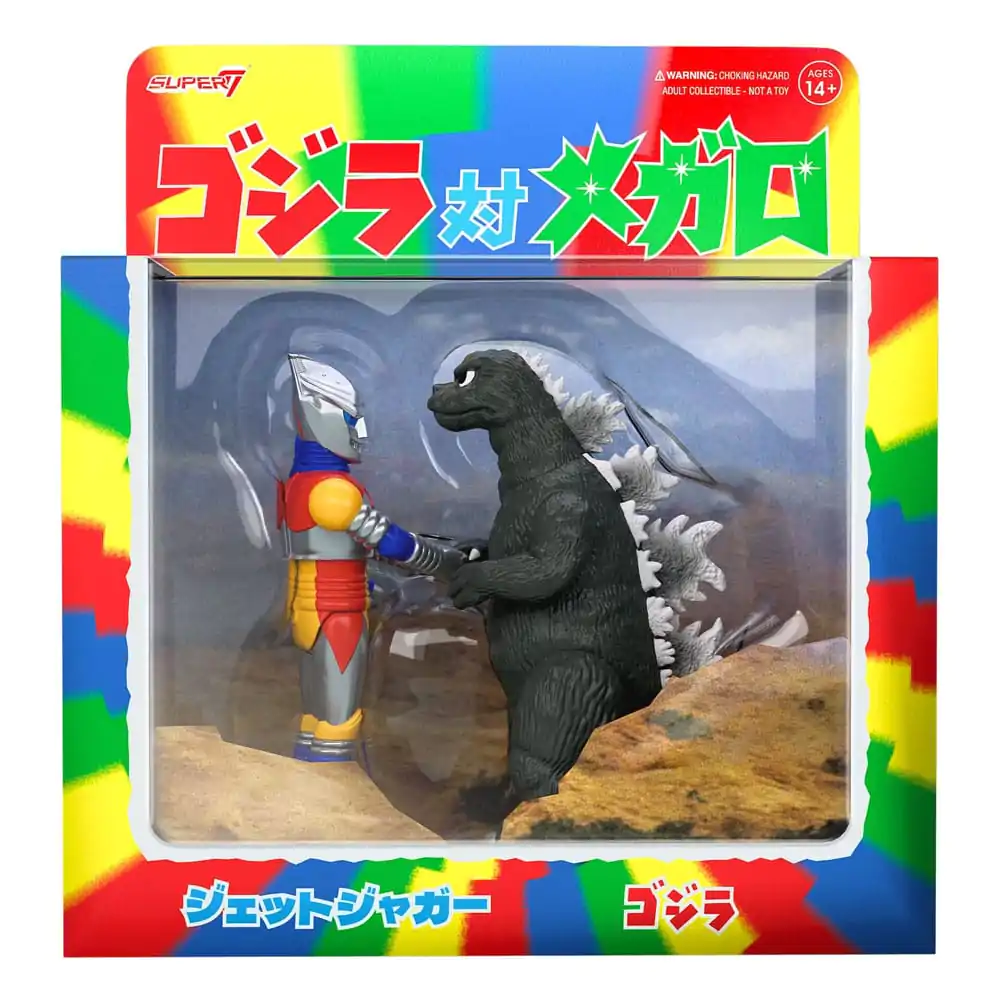 Godzilla Toho ReAction Action Figure 2-Pack Godzilla &amp; Jet Jaguar shaking Hands 10 cm product photo