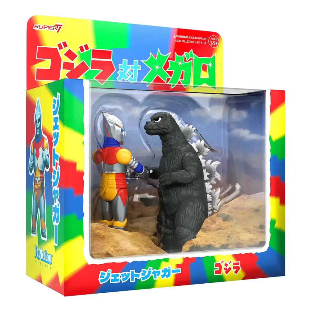 Godzilla Toho ReAction Action Figure 2-Pack Godzilla &amp; Jet Jaguar shaking Hands 10 cm product photo