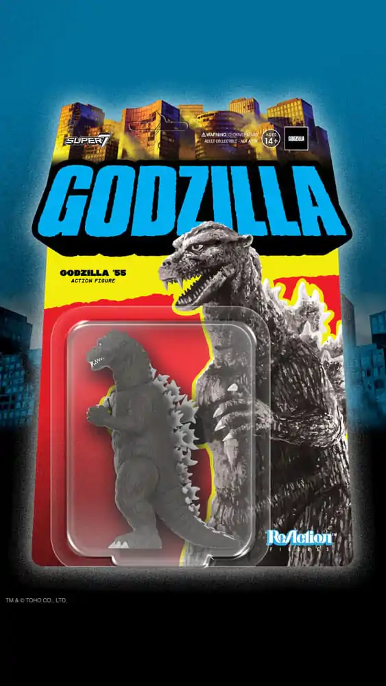 Godzilla Toho ReAction Action Figure Wave 05 Godzilla (Grayscale) ´55 (Grayscale) 10 cm product photo