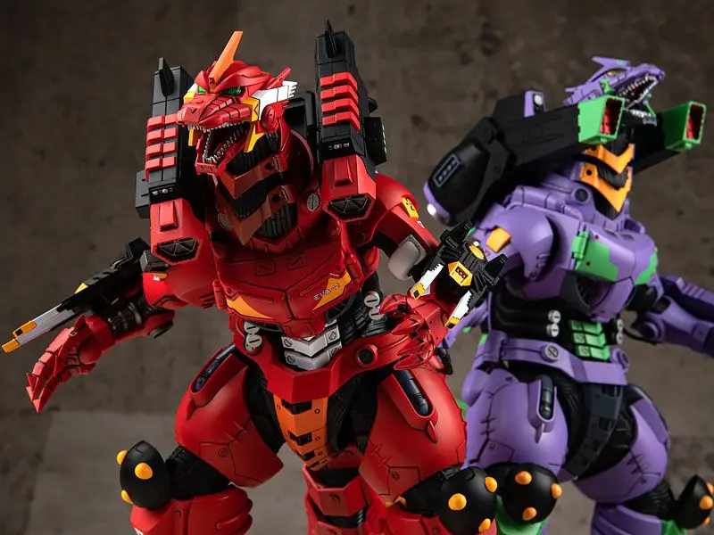 Godzilla vs Evangelion Plastic Model Kit Type-3 Kiryu Kai EVA Unit-02 Color Ver. 24 cm product photo