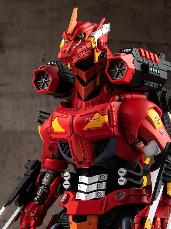 Godzilla vs Evangelion Plastic Model Kit Type-3 Kiryu Kai EVA Unit-02 Color Ver. 24 cm product photo