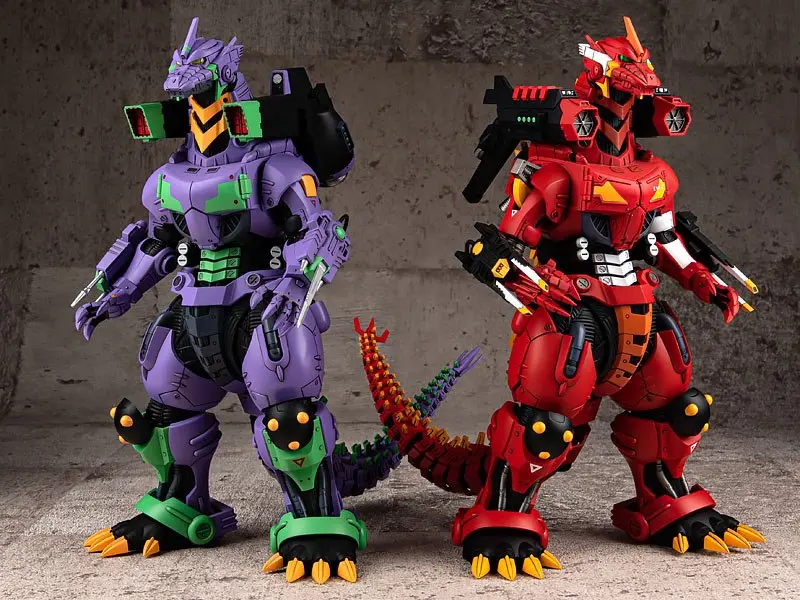 Godzilla vs Evangelion Plastic Model Kit Type-3 Kiryu Kai EVA Unit-02 Color Ver. 24 cm product photo