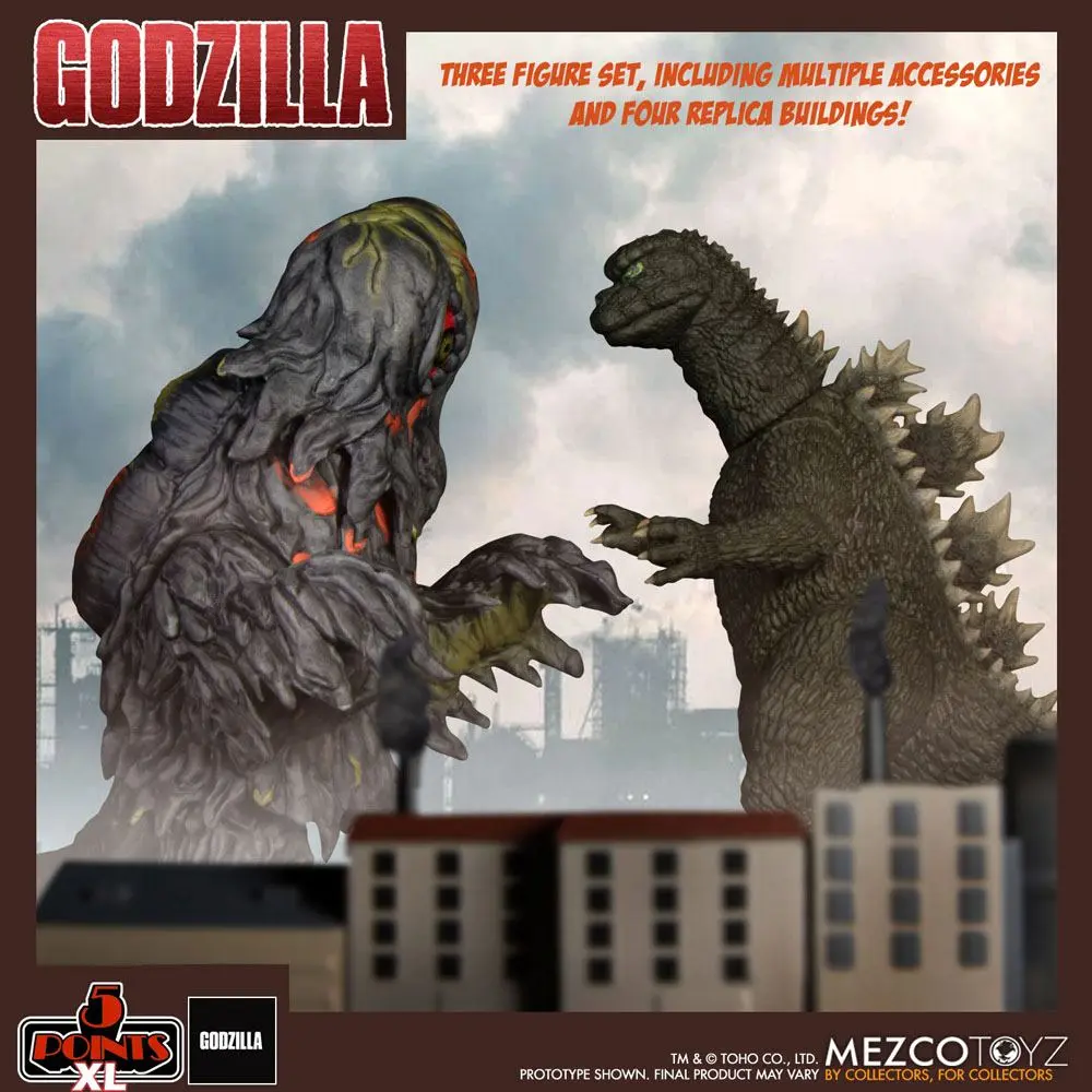 Godzilla vs. Hedorah 5 Points XL Action Figures Deluxe Box Set product photo